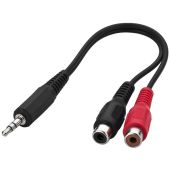 Mini-Klinken Stecker 3.5mm Stereo > RCA F Stereo